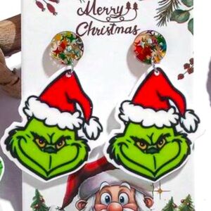 The Grinch Christmas Earrings